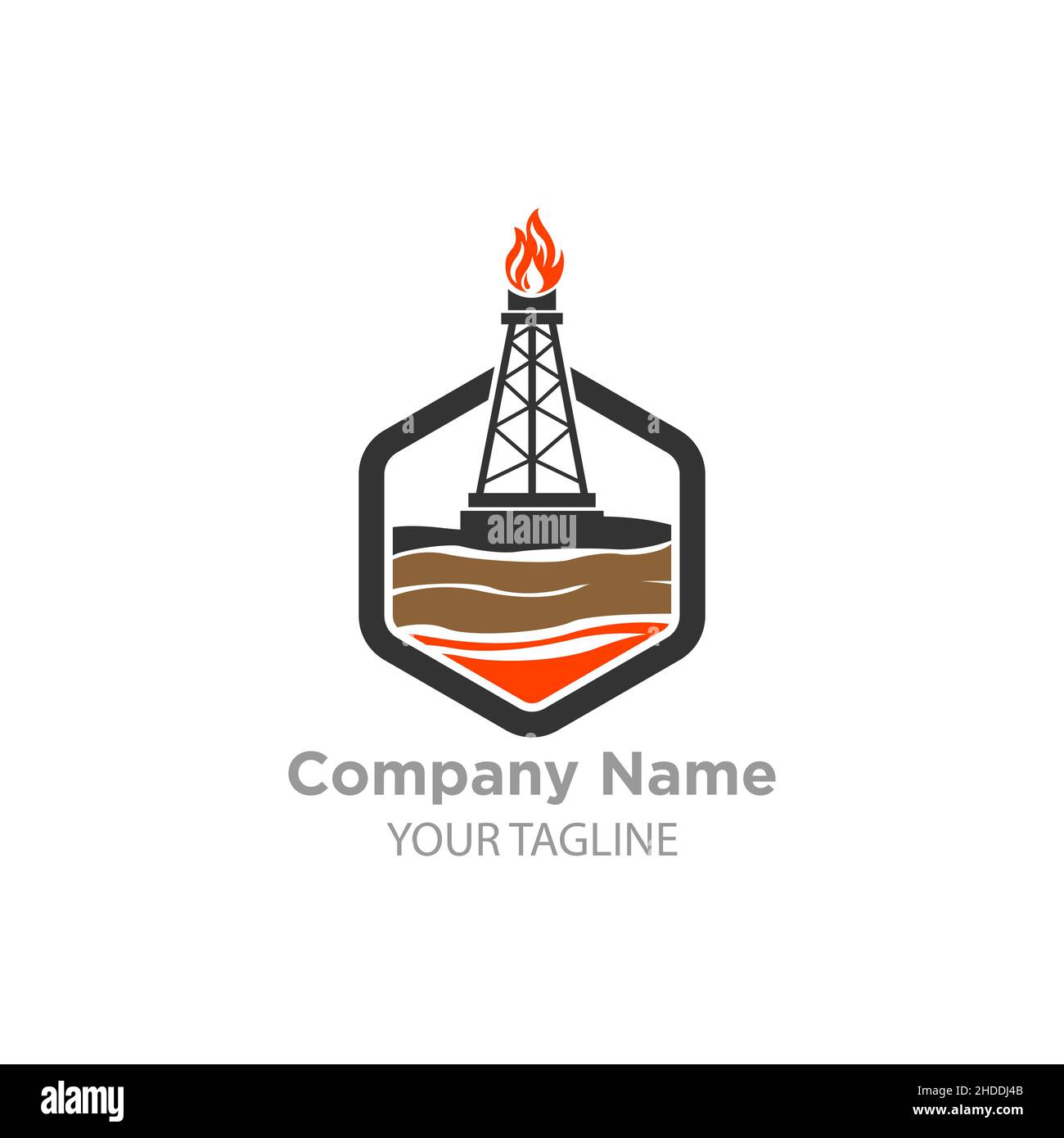 Logo Oil & gas Pipeline Construction Industry.EPS 10 Illustrazione Vettoriale