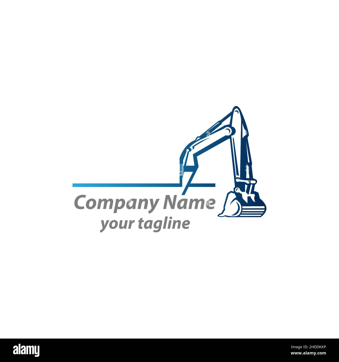 Il logo dell'escavatore progetta concept vettoriale illustration.EPS 10 Illustrazione Vettoriale