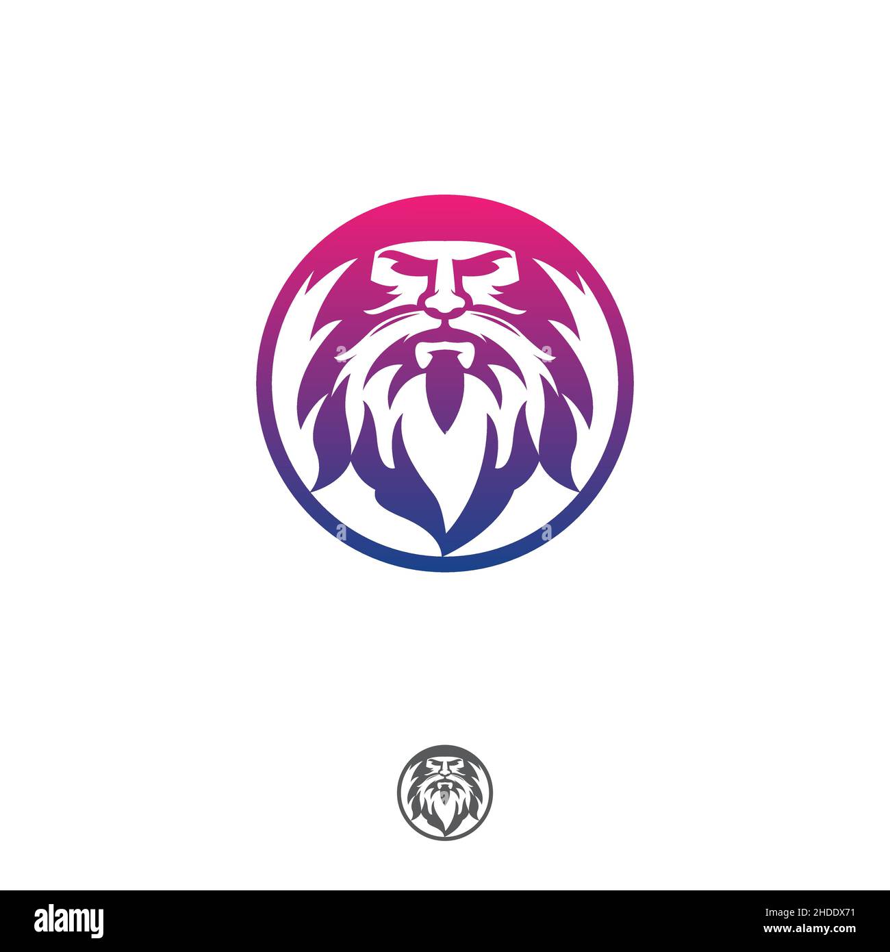 Logo Mage eSports Mascot per Team, Personal, Community o Club.EPS 10 Illustrazione Vettoriale