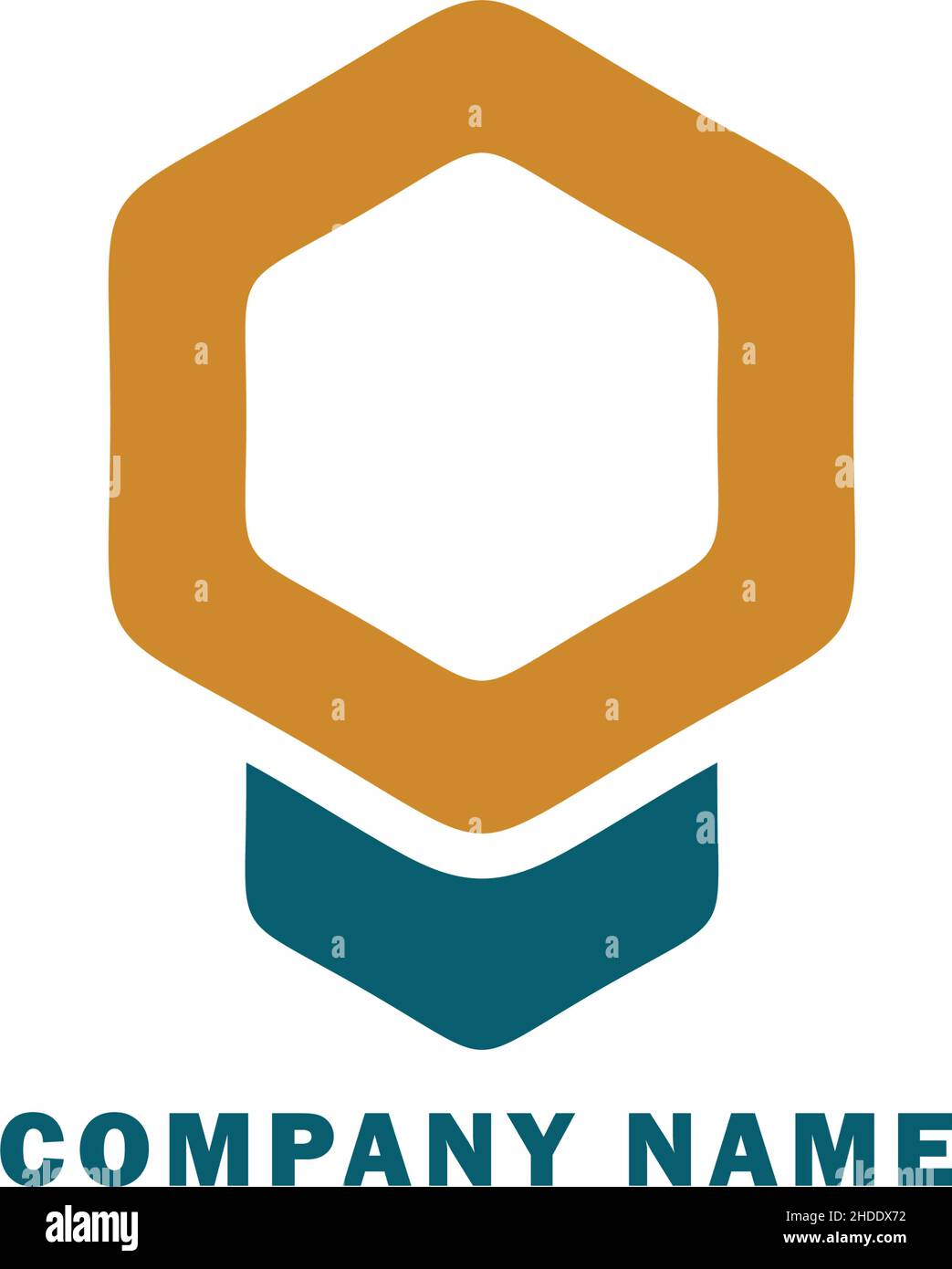 logo poligono, azienda, azienda, comunità Illustrazione Vettoriale