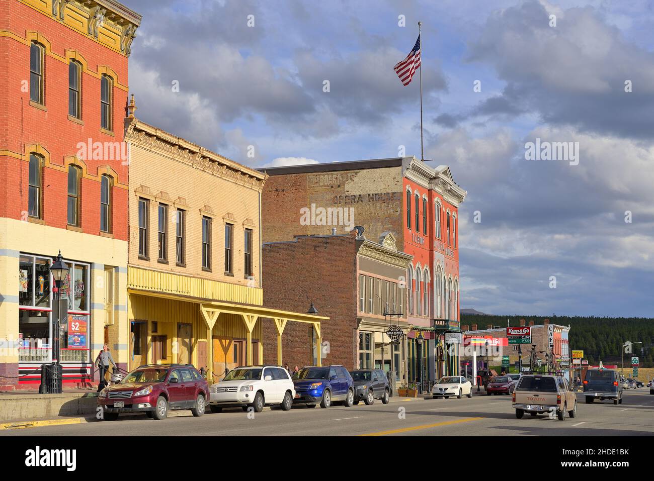 La storica città mineraria a 10'000 piedi, Leadville CO Foto Stock