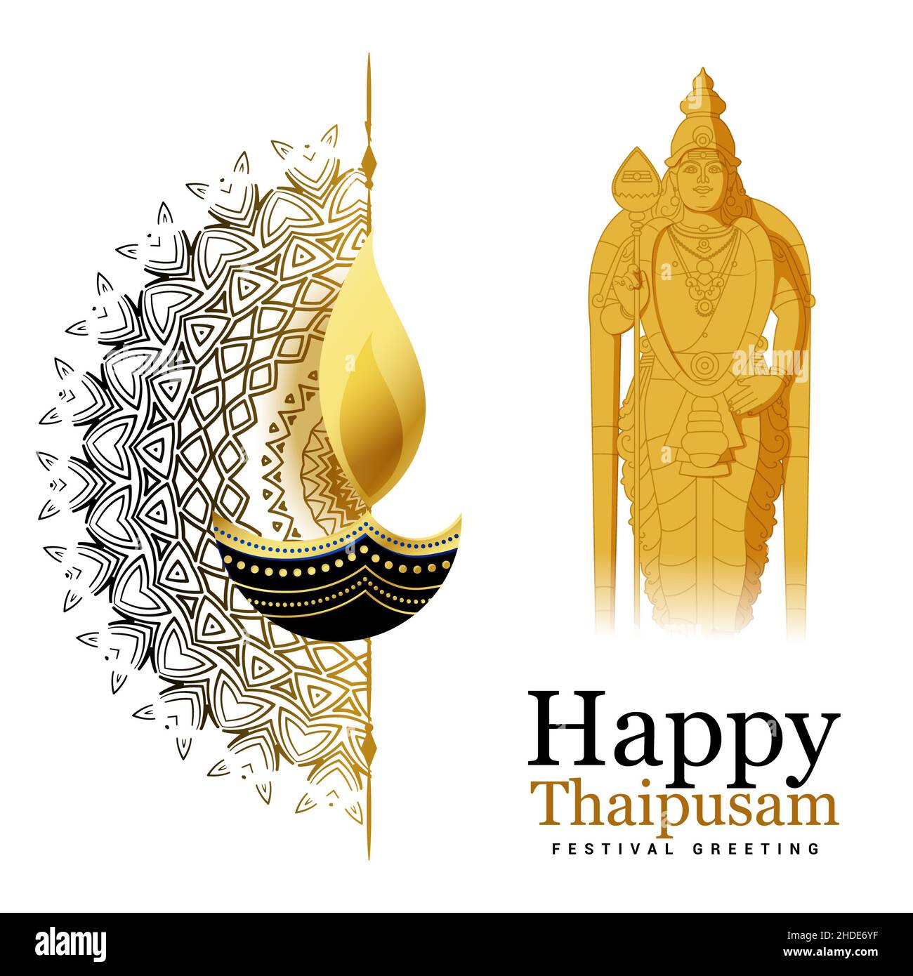 Happy carta Thaipusam nuovo Design 2022 Foto Stock