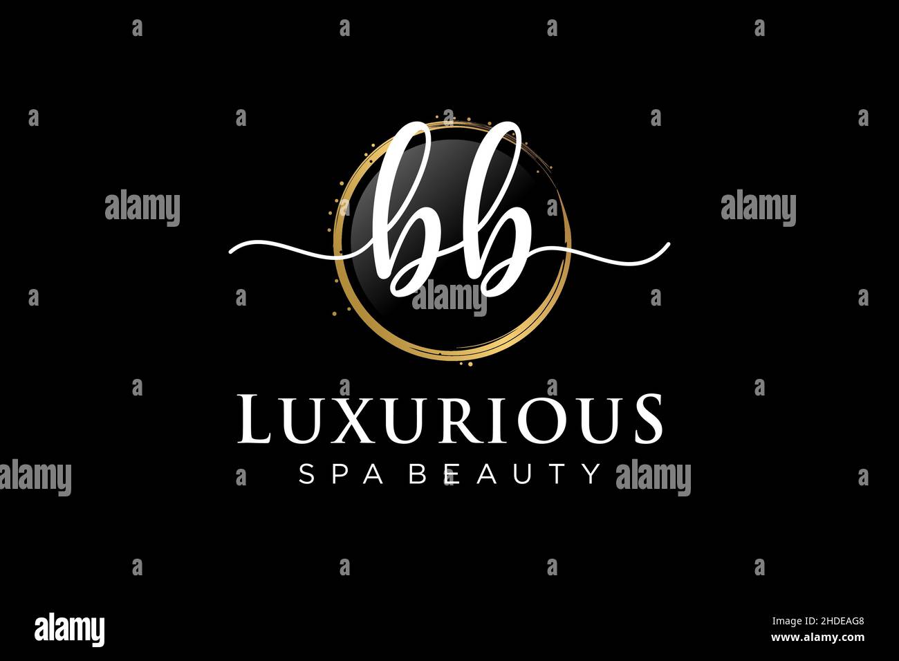 Logo femminile BB iniziale. Utilizzabile per Logo per moda, fotografia, matrimonio, bellezza, affari. Modello di disegno del logo del vettore piatto . Illustrazione Vettoriale