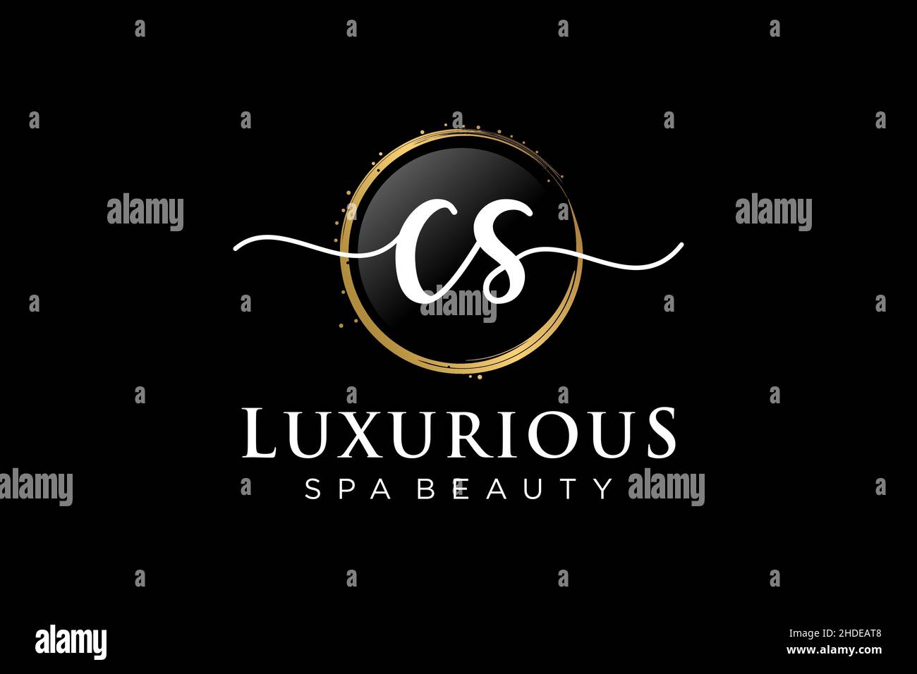 Logo CS femminile iniziale. Utilizzabile per Logo per moda, fotografia, matrimonio, bellezza, affari. Modello di disegno del logo del vettore piatto . Illustrazione Vettoriale