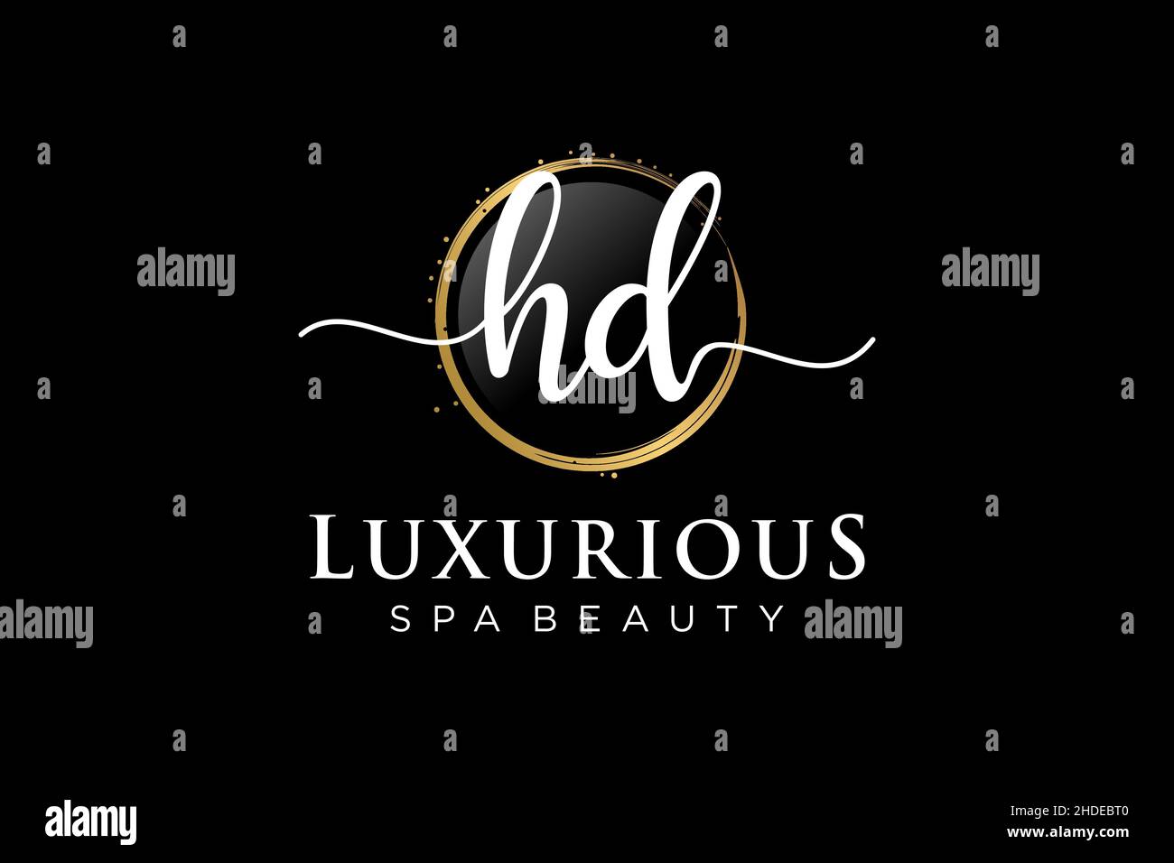Logo HD femminile iniziale. Utilizzabile per Logo per moda, fotografia, matrimonio, bellezza, affari. Modello di disegno del logo del vettore piatto . Illustrazione Vettoriale