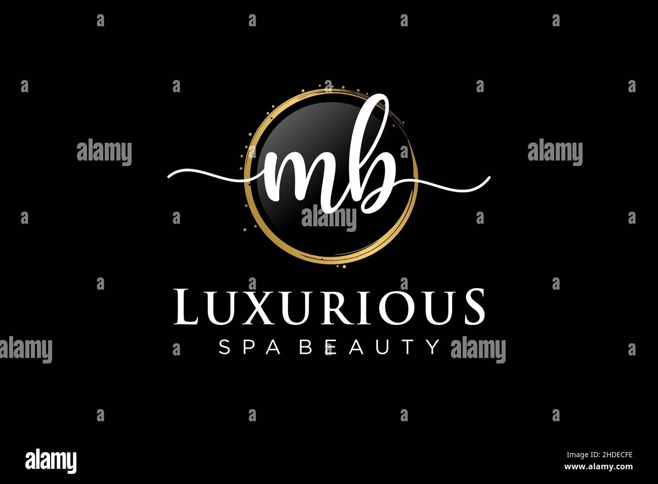 Logo femminile MB iniziale. Utilizzabile per Logo per moda, fotografia, matrimonio, bellezza, affari. Modello di disegno del logo del vettore piatto . Illustrazione Vettoriale