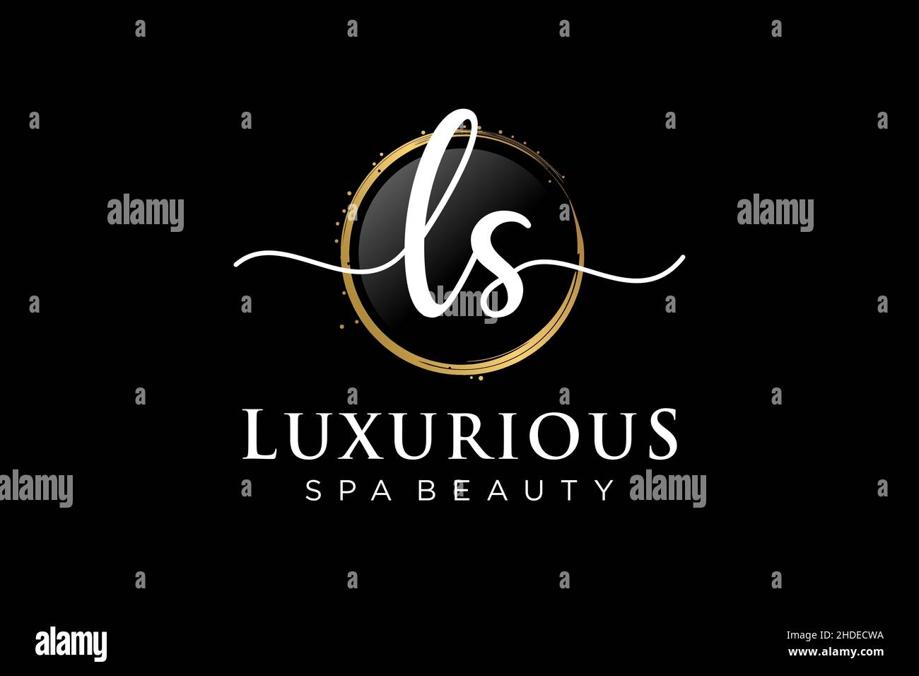 Logo LS femminile iniziale. Utilizzabile per Logo per moda, fotografia, matrimonio, bellezza, affari. Modello di disegno del logo del vettore piatto . Illustrazione Vettoriale