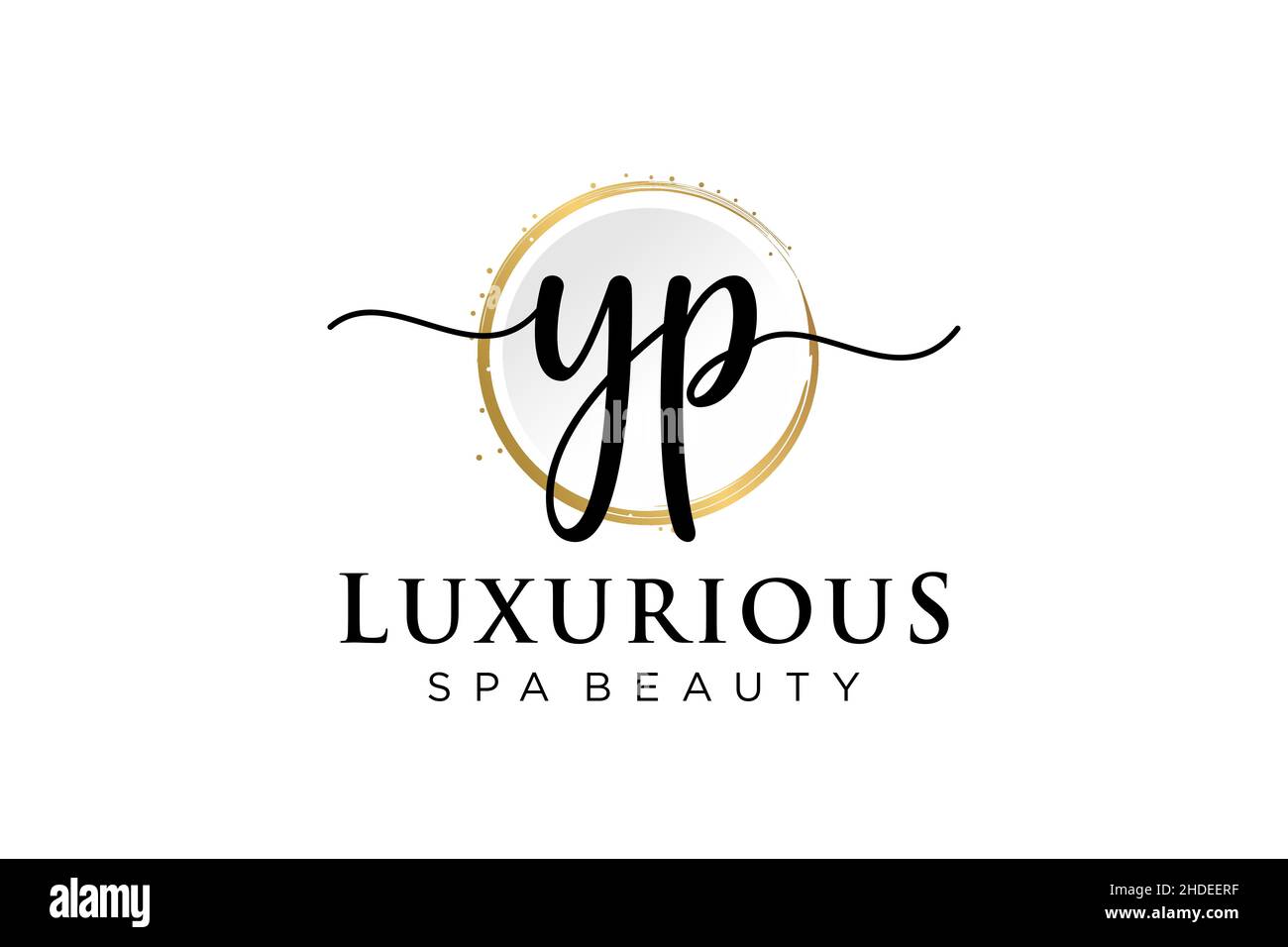 Logo YP femminile iniziale. Utilizzabile per Logo per moda, fotografia, matrimonio, bellezza, affari. Modello di disegno del logo del vettore piatto . Illustrazione Vettoriale