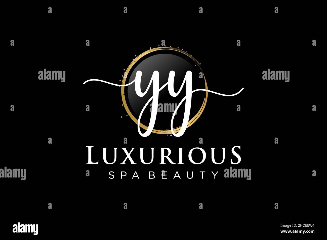 Logo YY femminile iniziale. Utilizzabile per Logo per moda, fotografia, matrimonio, bellezza, affari. Modello di disegno del logo del vettore piatto . Illustrazione Vettoriale