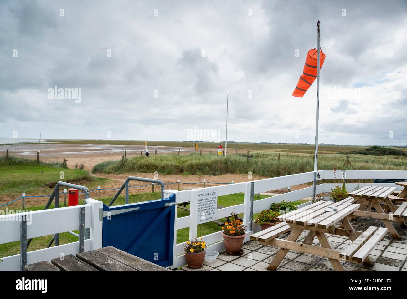 Lincolnshire, UK – 15 settembre 2017 : Humber Mouth Yacht Club, coperta e calzino a vento, Cleethorpes Foto Stock
