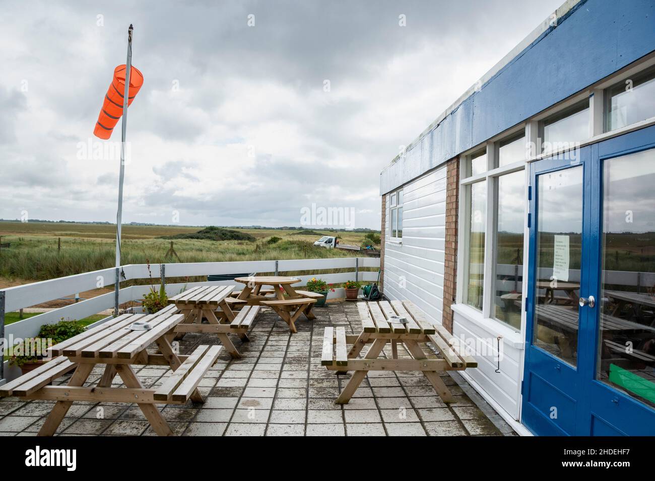 Lincolnshire, UK – 15 settembre 2017 : Humber Mouth Yacht Club, coperta e calzino a vento, Cleethorpes Foto Stock