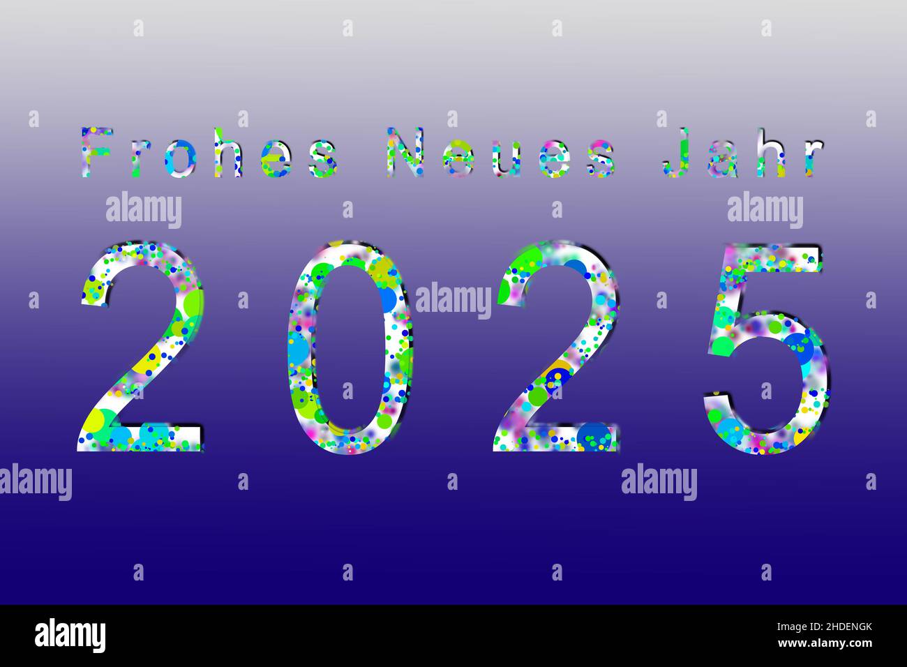 2025 auguri di Capodanno Baviera Germania Foto Stock