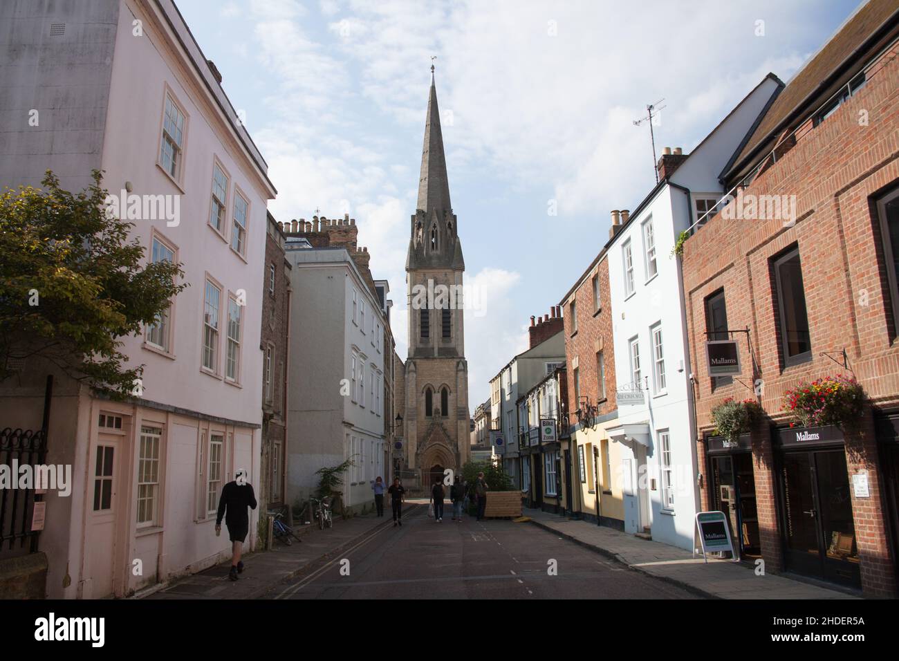 Vista su St Michaels's Street a Oxford nel Regno Unito Foto Stock