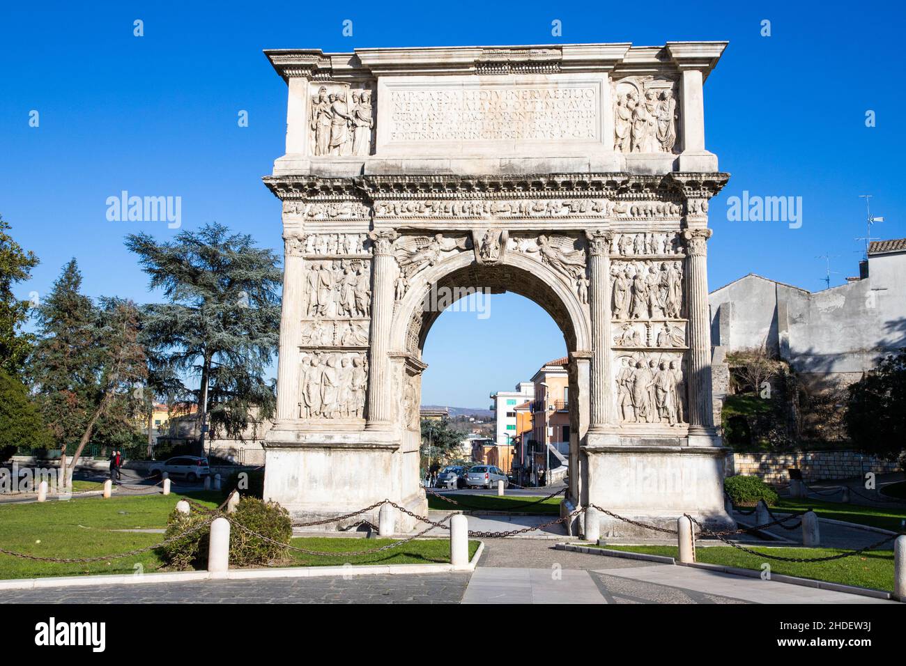 Arco di Traiano o Arco di Traiano, Benevento, italia Foto Stock