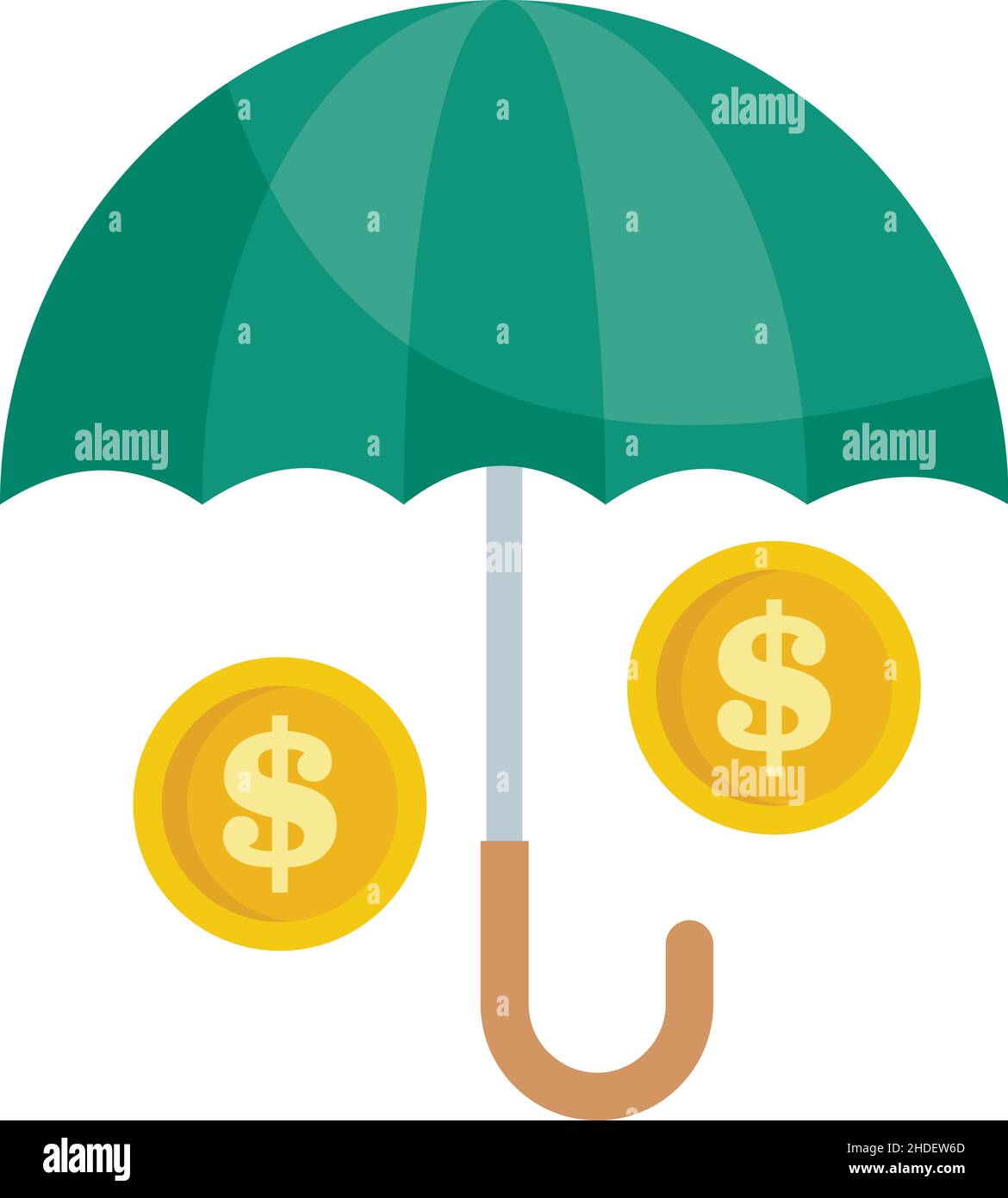 Icona della protezione dei profitti da pensionamento. Illustrazione piatta dell'icona del vettore di protezione del profitto di pensionamento isolata su sfondo bianco Illustrazione Vettoriale