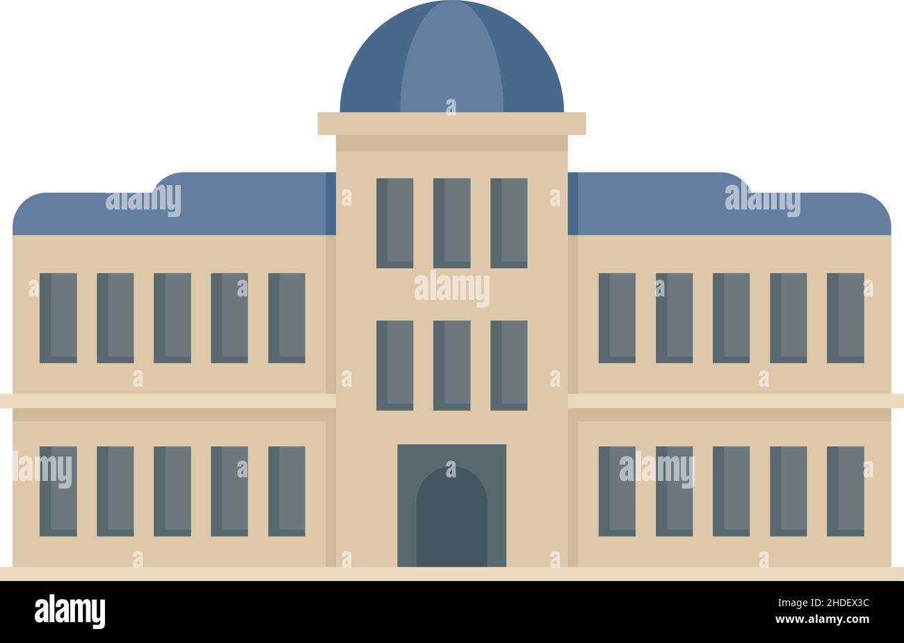 Icona architettura del Parlamento. Illustrazione piatta dell'icona vettoriale dell'architettura del Parlamento isolata su sfondo bianco Illustrazione Vettoriale