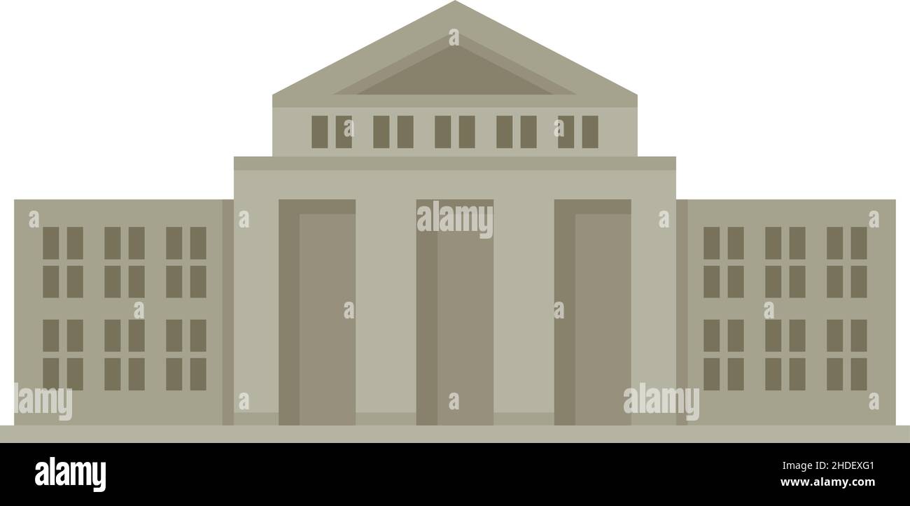 Icona del tribunale del Parlamento. Illustrazione piatta dell'icona del vettore del tribunale del Parlamento isolato su sfondo bianco Illustrazione Vettoriale