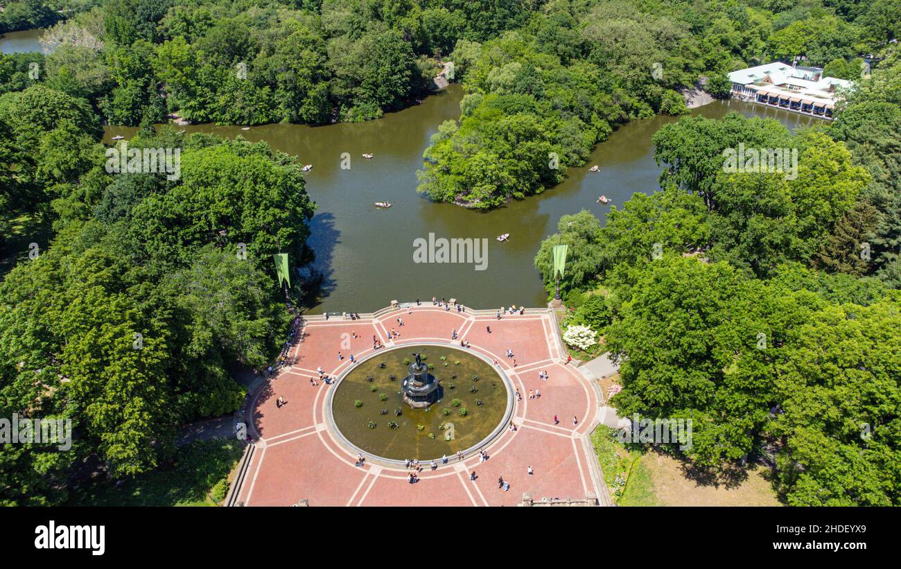 Bethesda Fountain, Central Park, Manhattan, New York City, NY Foto Stock