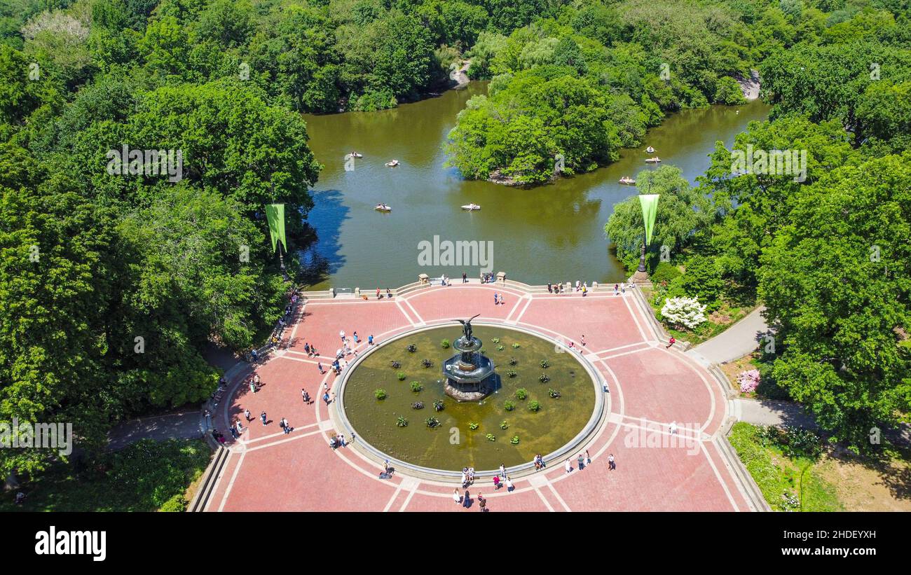 Bethesda Fountain, Central Park, Manhattan, New York City, NY Foto Stock