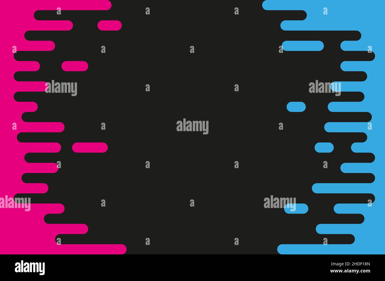 Illustrazione astratta blu e rosa con bordi arrotondati. Illustrazione Vettoriale