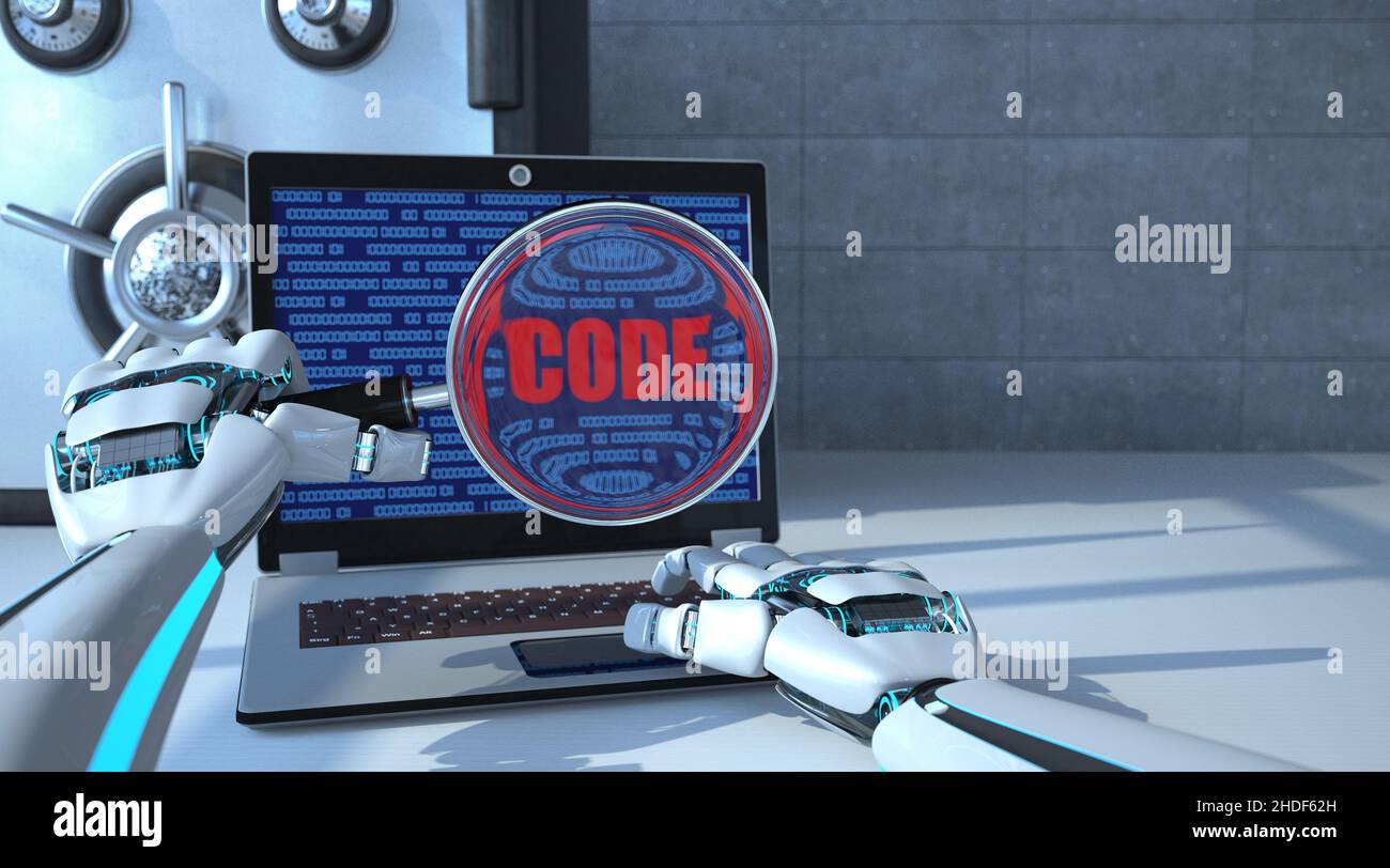 codifica, programmazione, robotica Foto Stock