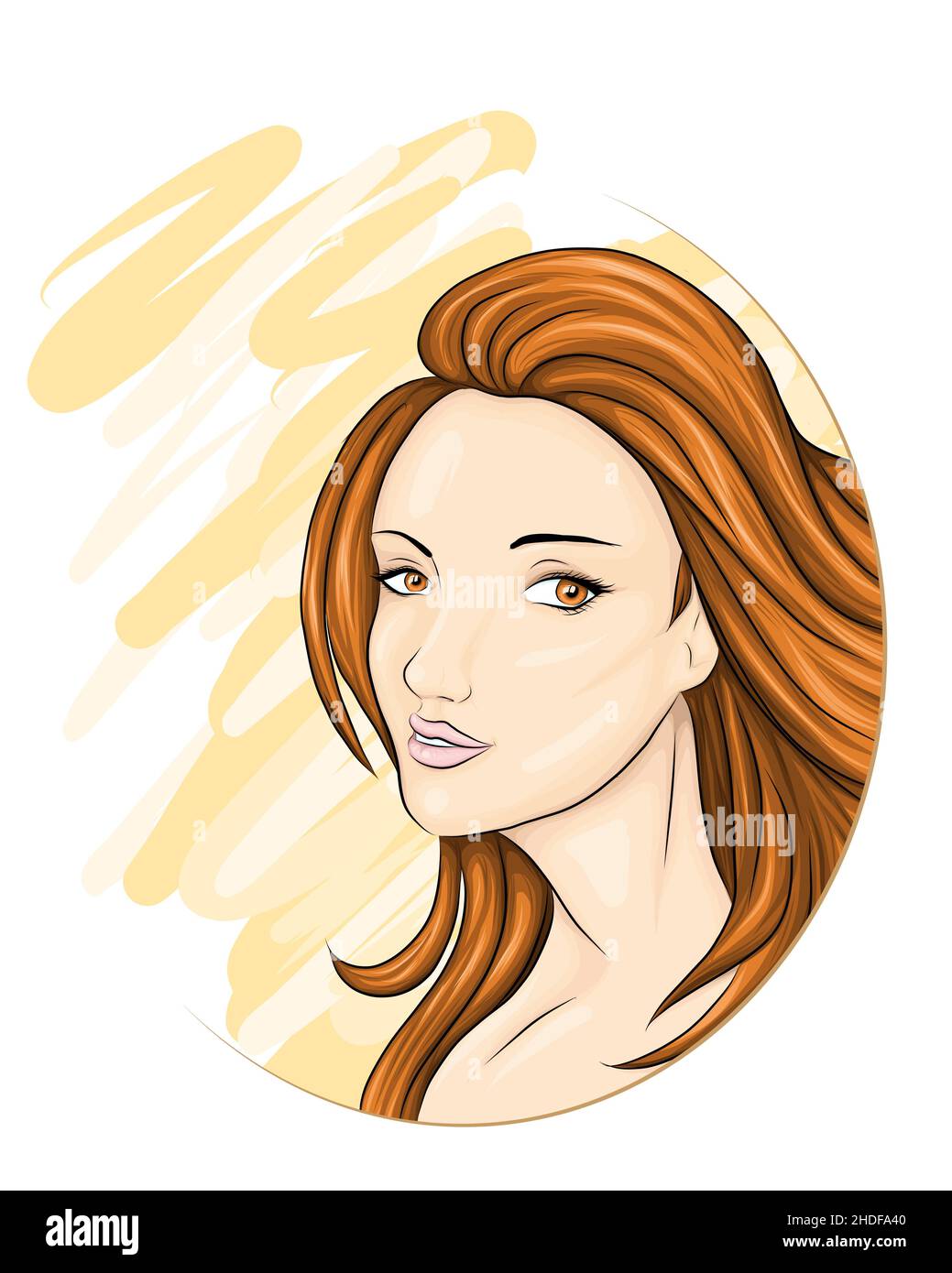 ritratto, disegno, immagine speculare, ritratti, disegni, immagini speculari, riflessione Foto Stock