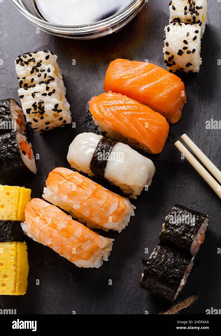 maki, sushi, panini, sushi nigiri, makis, sushi Foto Stock
