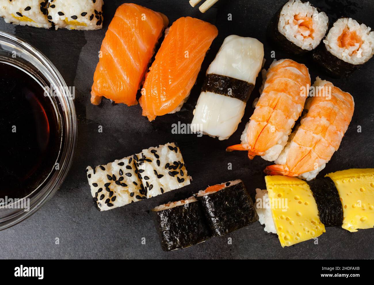 maki, sushi, panini, sushi nigiri, makis, sushi Foto Stock