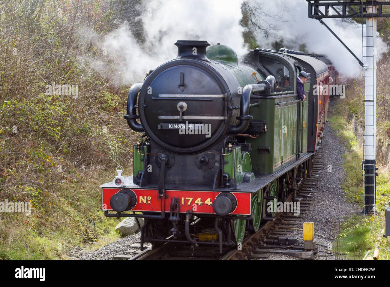 Una gala a vapore sulla ferrovia a vapore di Llangollen Foto Stock