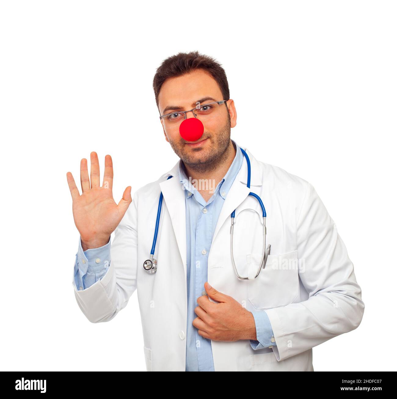 medico, pediatra, naso clown, medici, pediatri Foto Stock