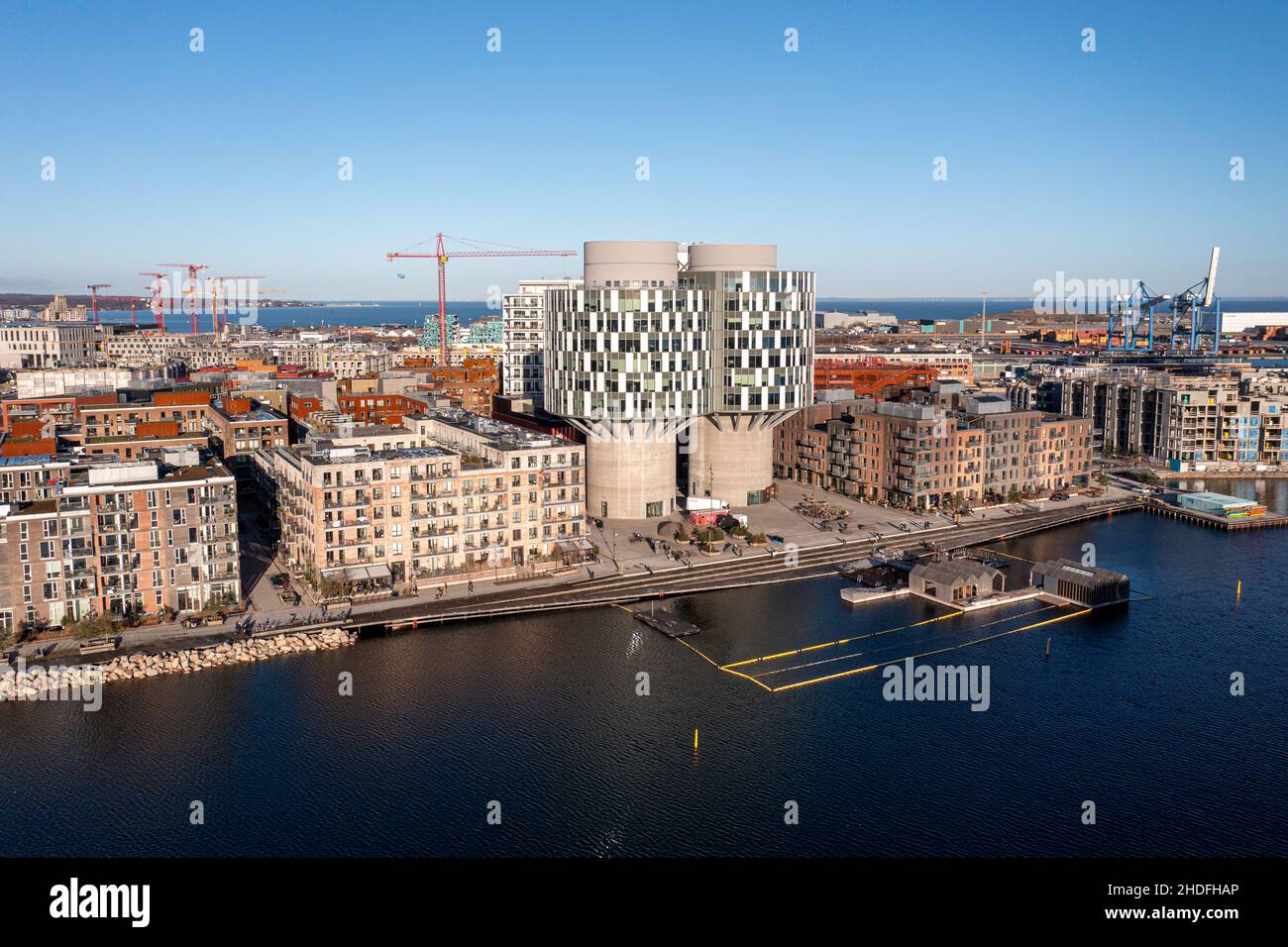 Torri di Portland nel quartiere Nordhavn in Copenhagen Foto Stock