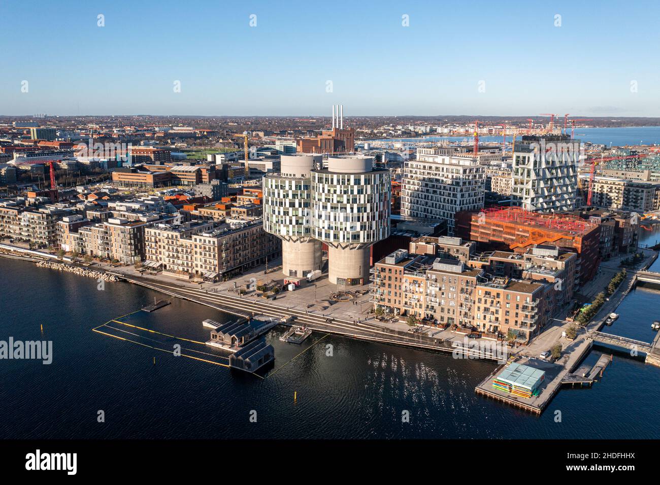Torri di Portland nel quartiere Nordhavn in Copenhagen Foto Stock