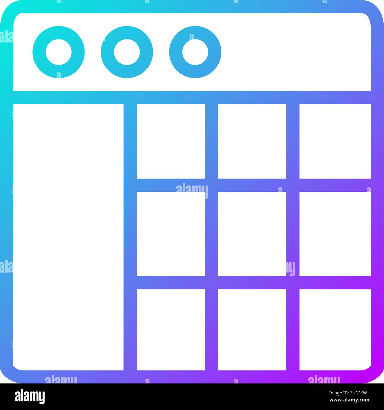 Icona del vettore lineare gradiente delle statistiche di data mining Illustrazione Vettoriale