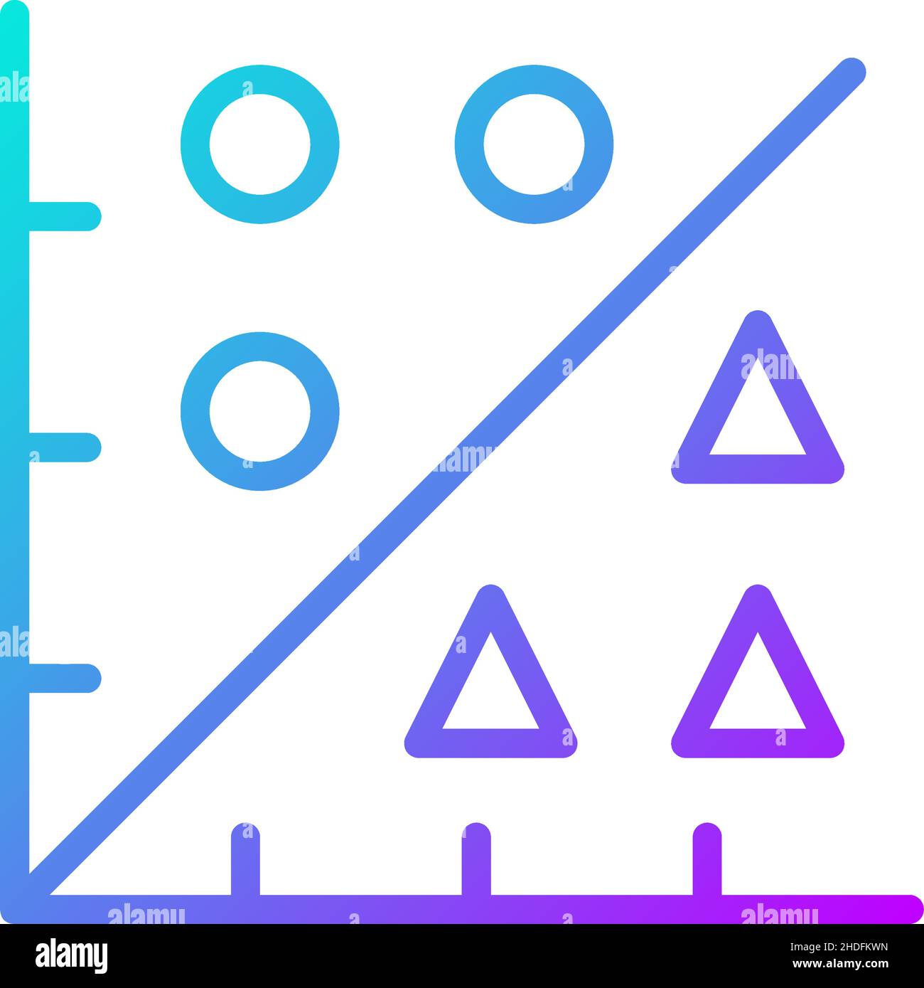 Analytics of data mining Process gradient linear vector icon Illustrazione Vettoriale