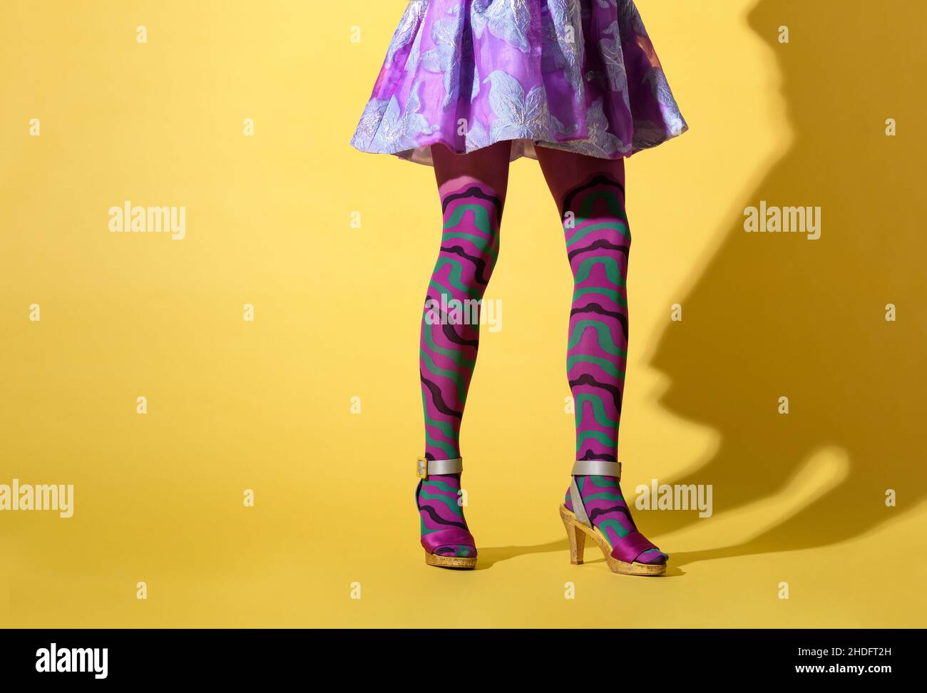 moda, gonna, collant, moda, gonne, nylon, collant, calze Foto Stock