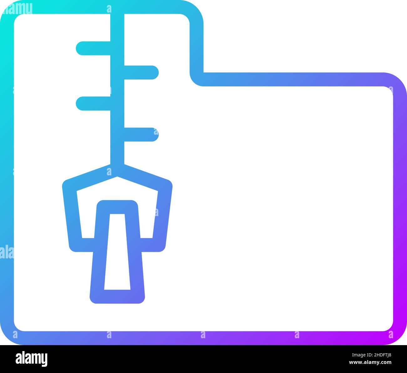 Icona vettore lineare gradiente archivio file data mining Illustrazione Vettoriale