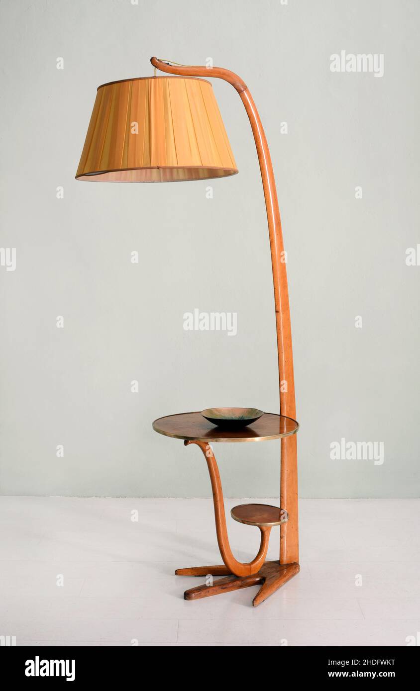 tavolo, 60s, lampada da pavimento, combinazione, tavoli, 1960s, sessanta, lampade da pavimento, combinazioni Foto Stock