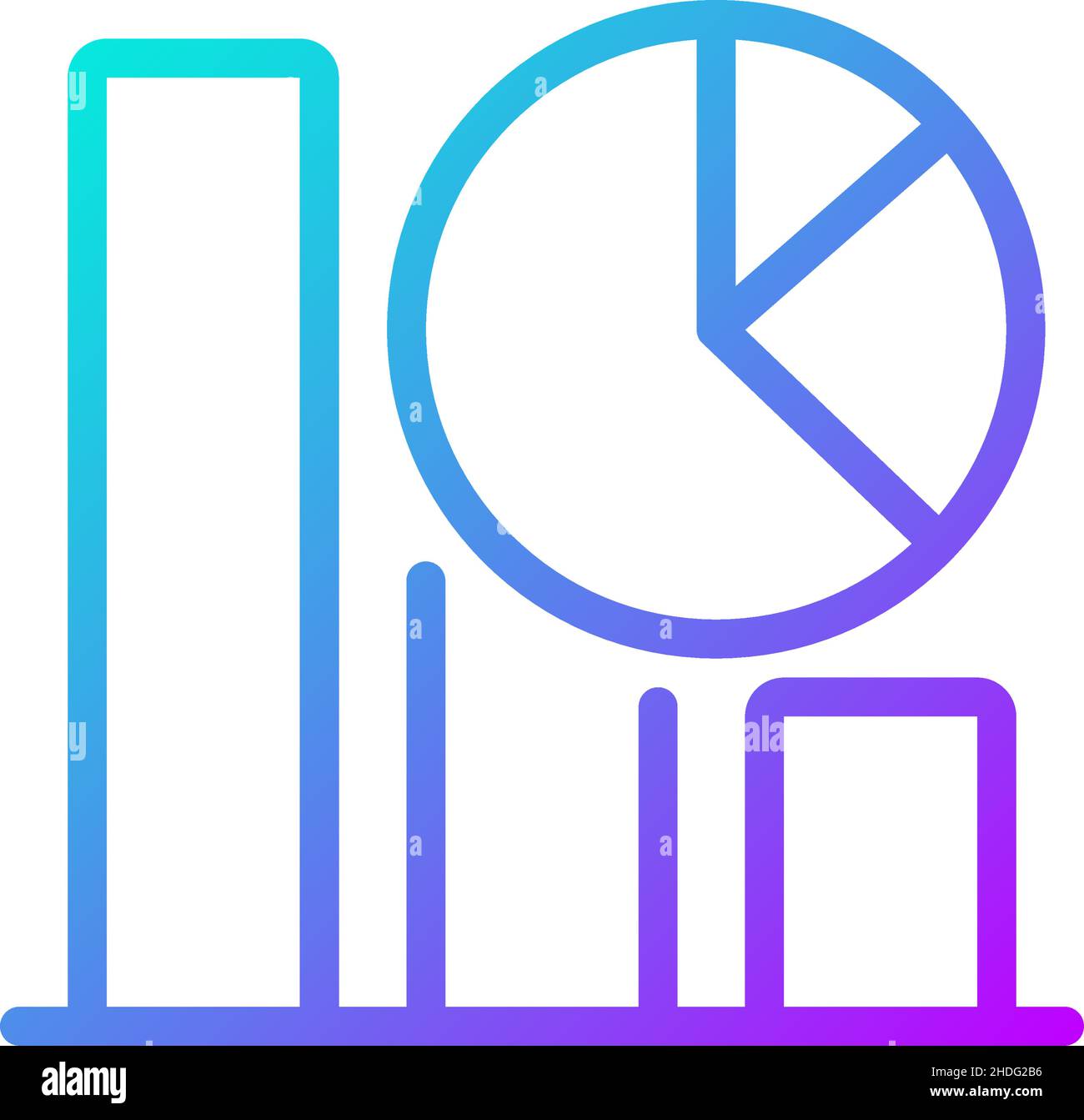 Parte di regressione dell'icona del vettore lineare del gradiente di data mining Illustrazione Vettoriale
