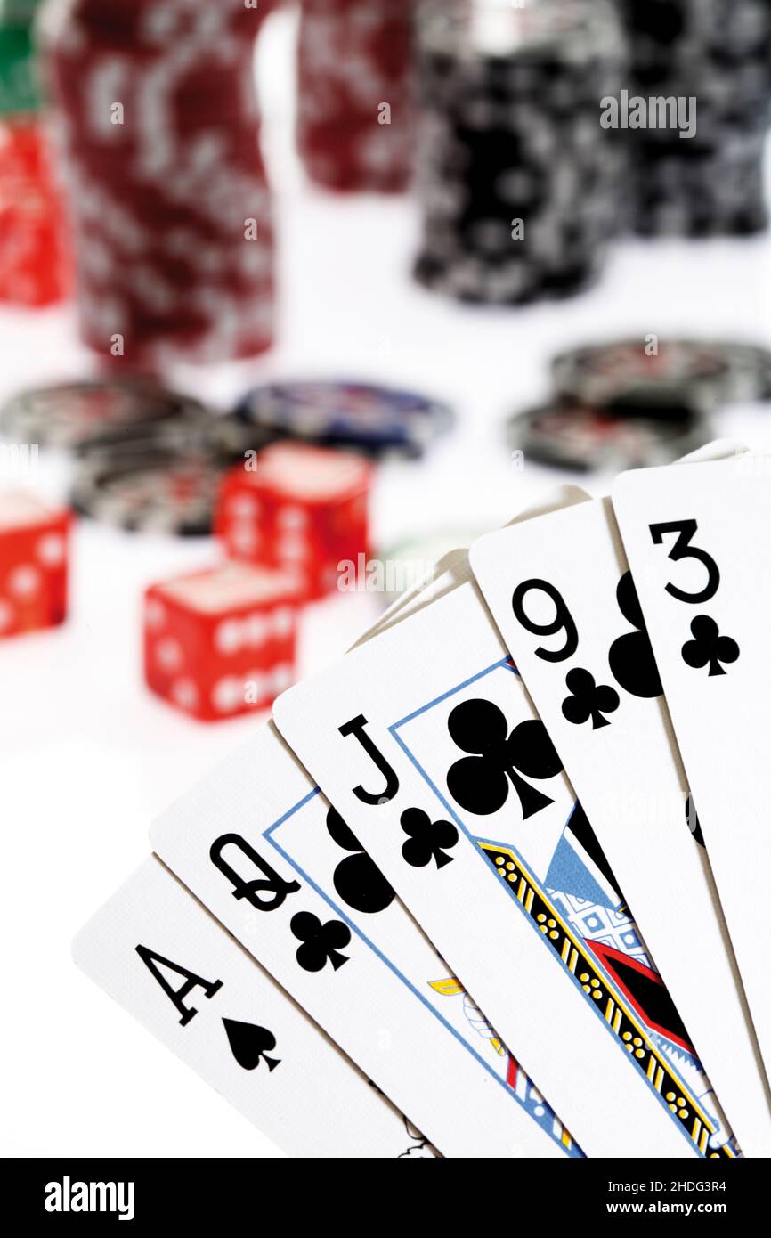 poker, mano, gioco di carte, flush, pokers, mani, giochi di carte, carte Foto Stock