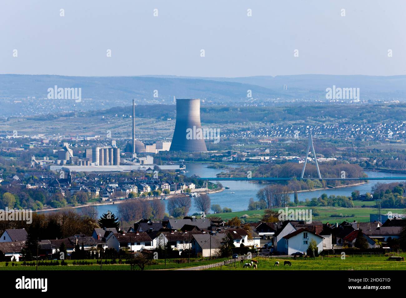 torre di raffreddamento, centrale nucleare mülheim-kärlich, torri di raffreddamento Foto Stock