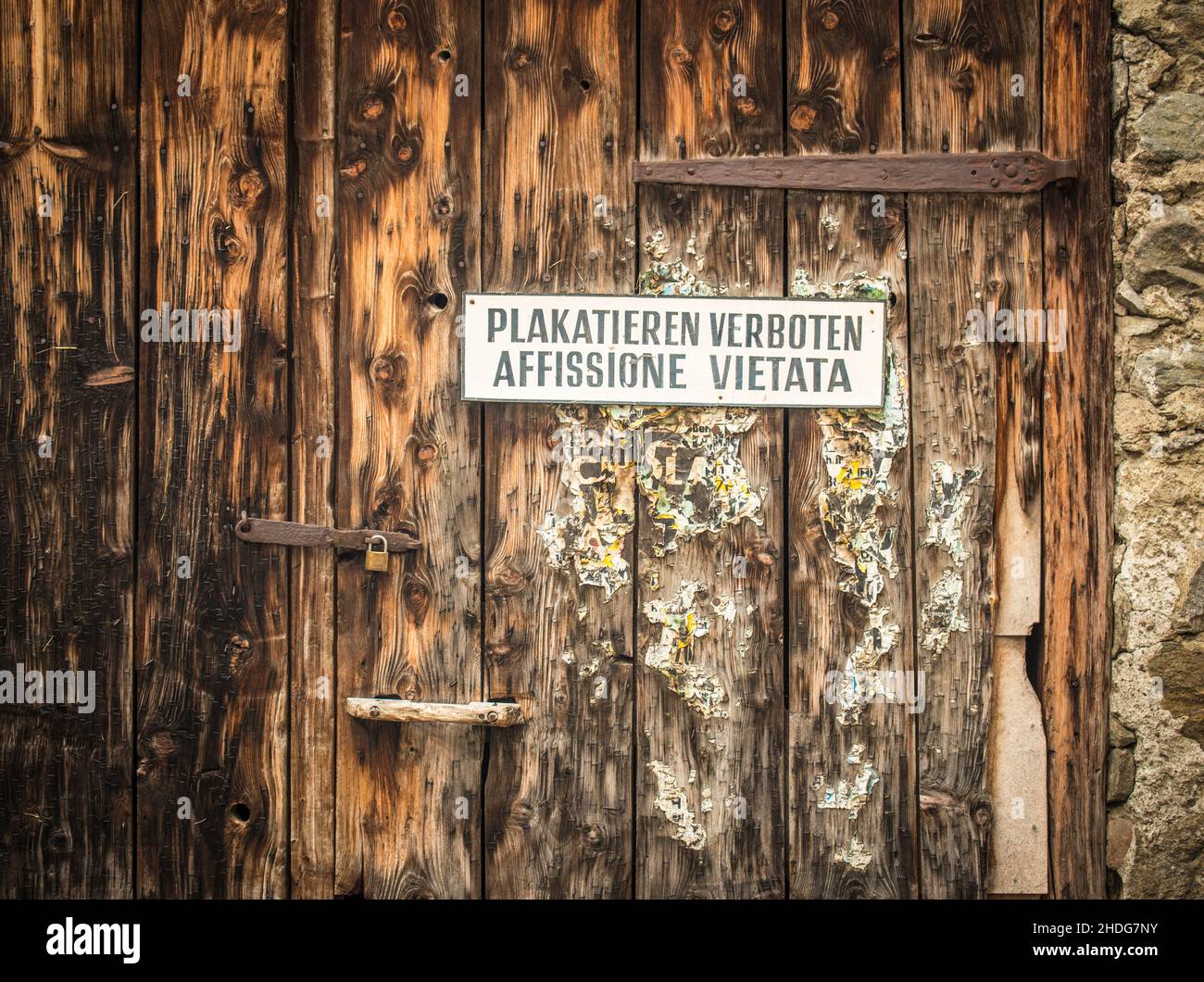 vietato, affissioni, proibito Foto Stock