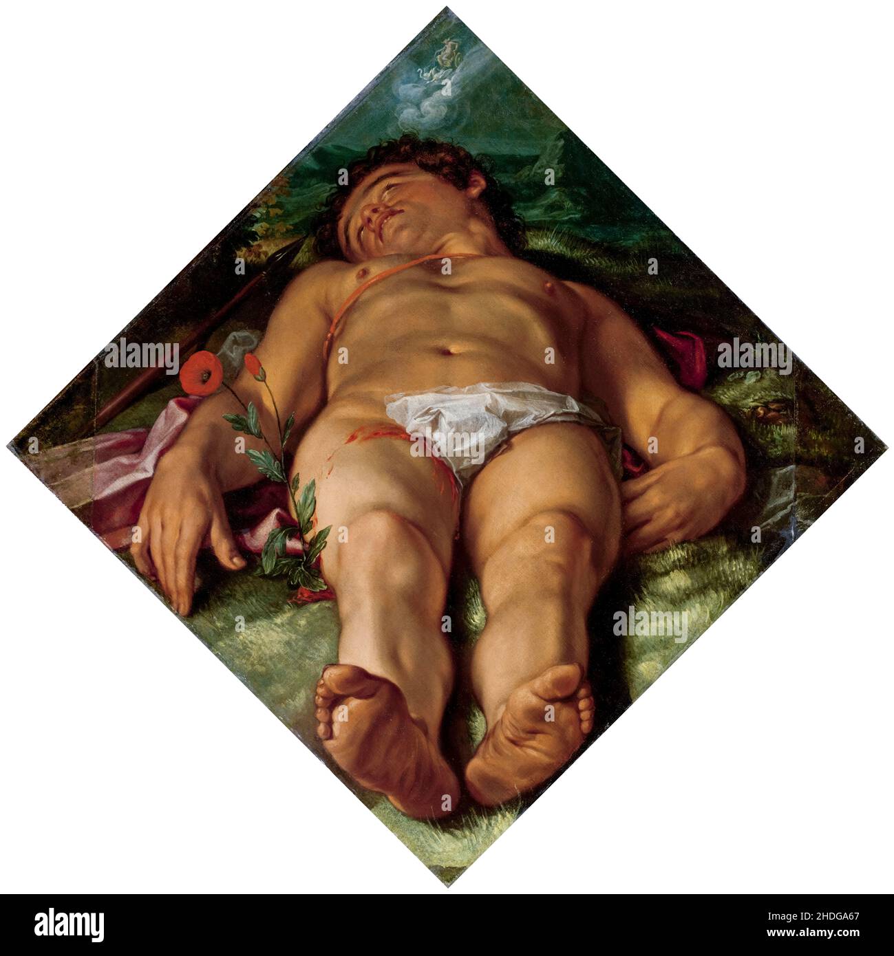 Diing Adonis, dipinto di Hendrick Goltzius, 1609 Foto Stock