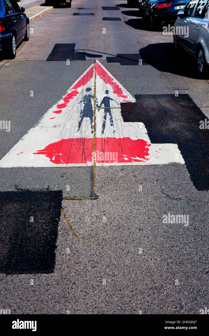 Sosta dell'auto per i pedoni immagini e fotografie stock ad alta
