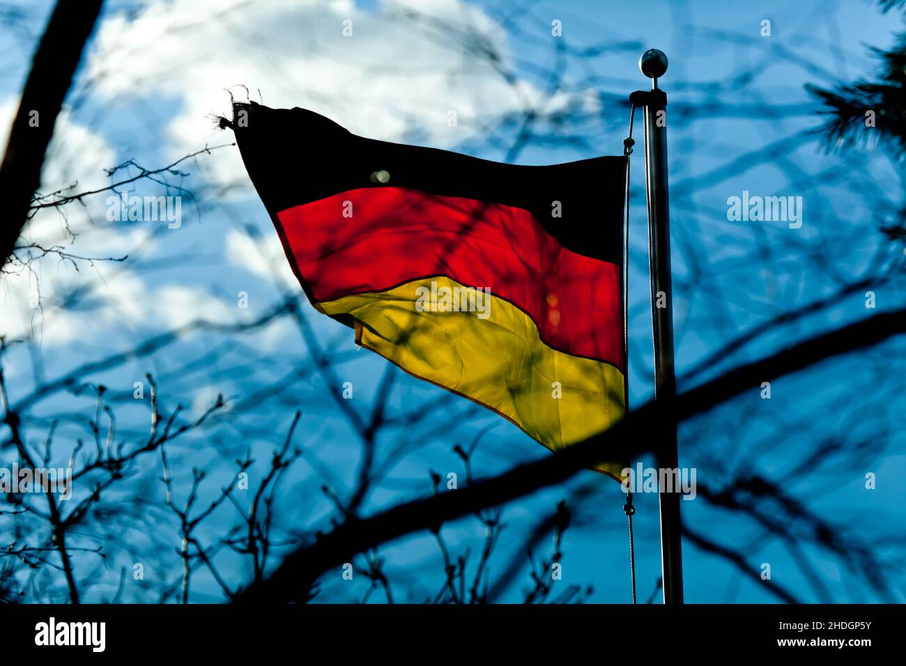 bandiera della germania, bandiera della germania Foto Stock