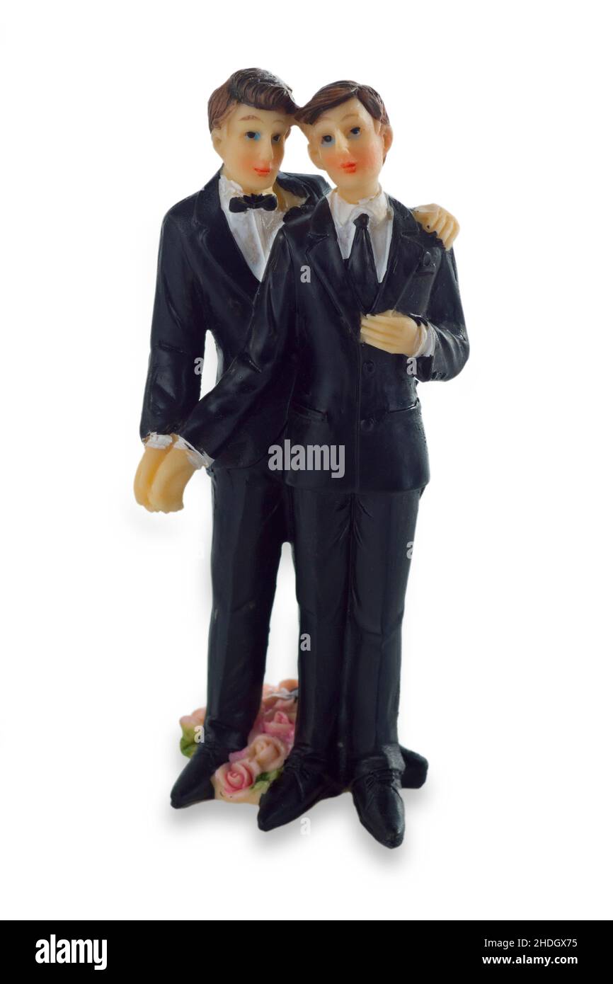 omosessuale, matrimonio omosessuale, topper di torta, gay, omosessuale, lgbt, matrimoni omosessuali, toppers per torte, figurine per torte di nozze Foto Stock