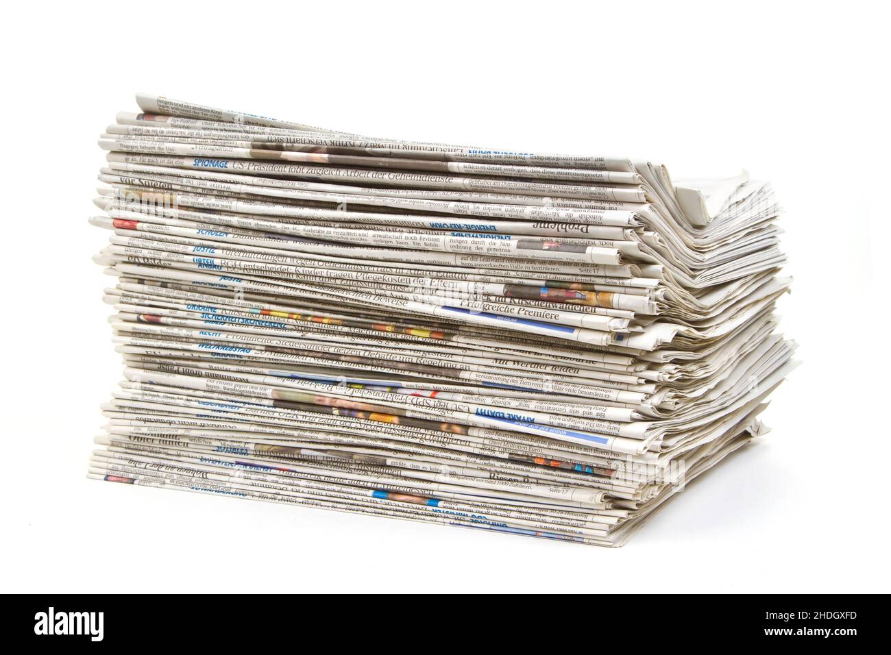 giornale, pila di giornali, giornali, pila di giornali Foto Stock