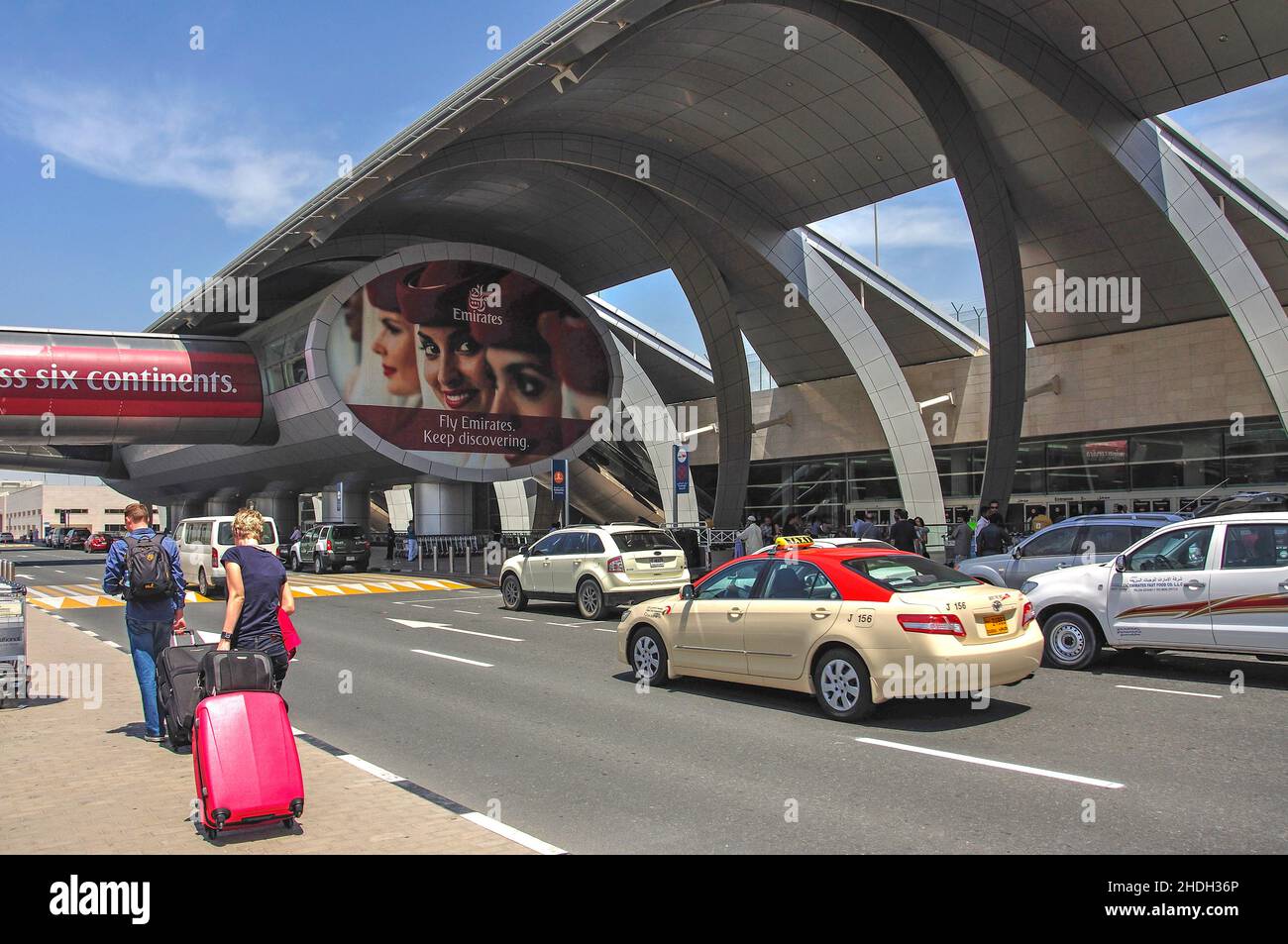 Il Terminal 3 di Emirates, l'Aeroporto Internazionale di Dubai, Al Garhoud, Dubai, Emirati Arabi Uniti Foto Stock