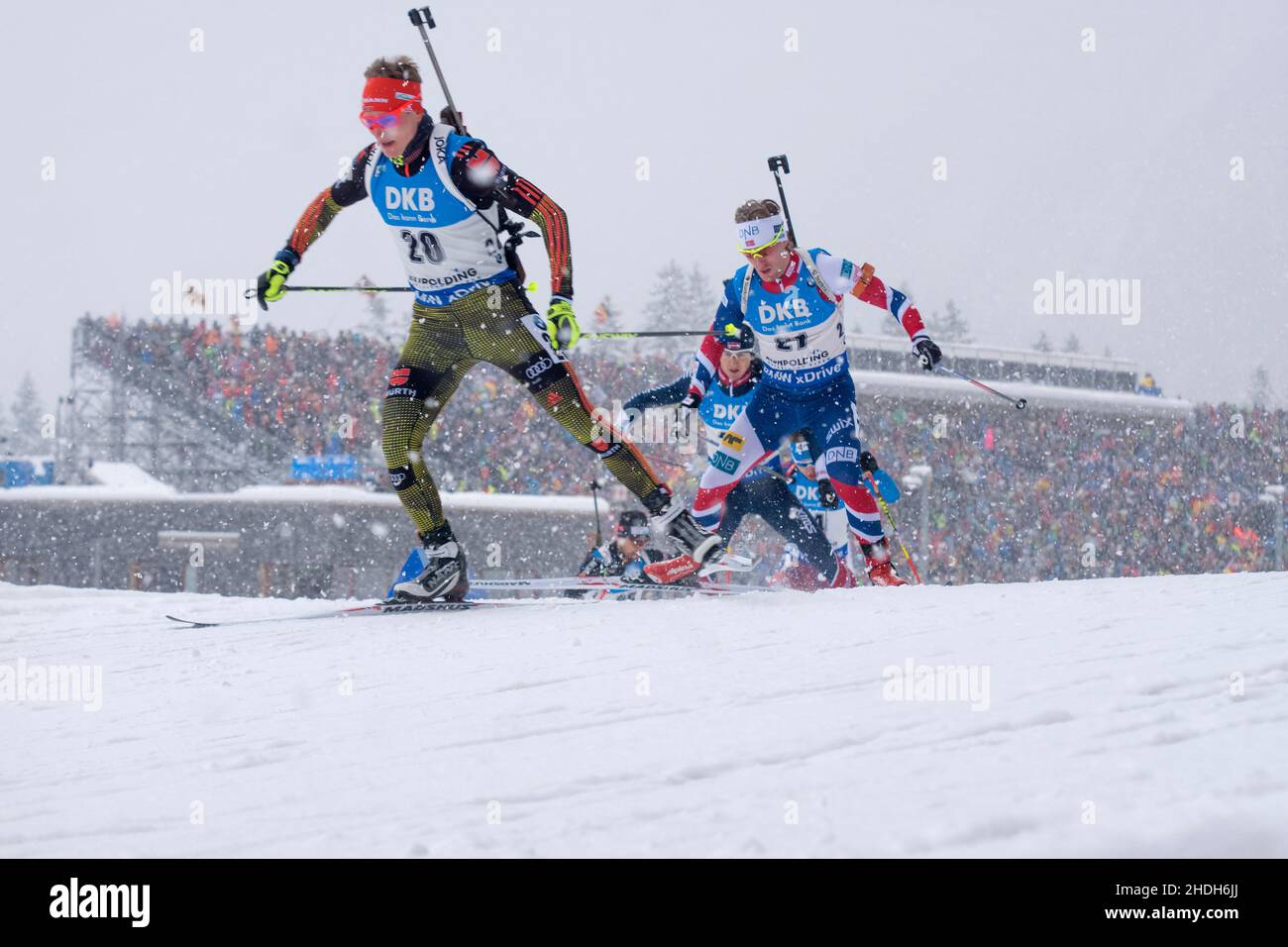 sport invernali, biathlon, chiemgauarena, sport invernali Foto Stock