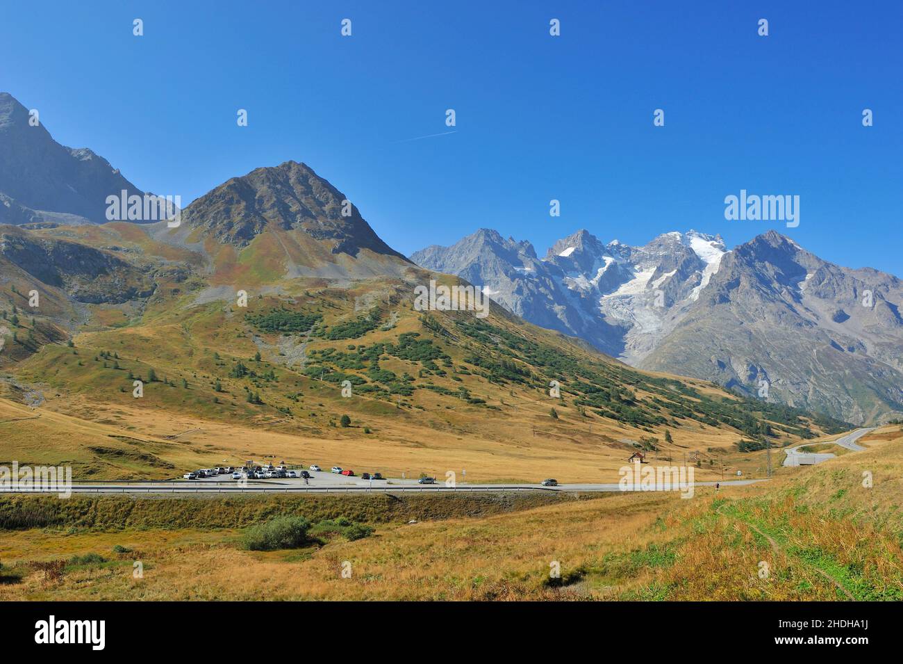 passa strada, col du lautaret, passa strade Foto Stock