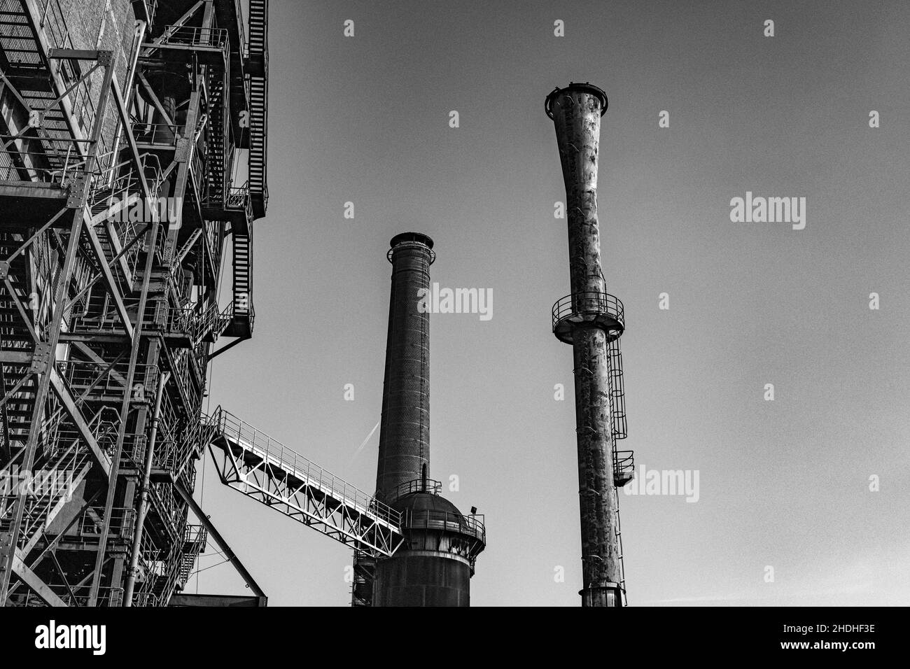 industria, fumo stack, costruzione di fabbriche, industrie, fumo stack, officina di fabbrica Foto Stock